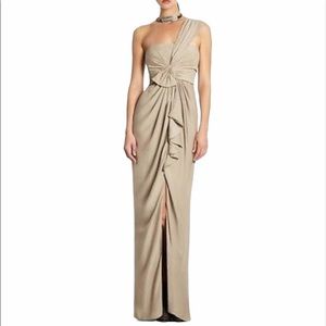 BCBGMaxAzria Barbara One Shoulder Evening Gown